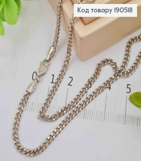 Цепочка родованная ПАНЦИРНОЕ ПЛЕТЕНИЕ, ширина 3мм, длина 45см, Xuping 190518 фото