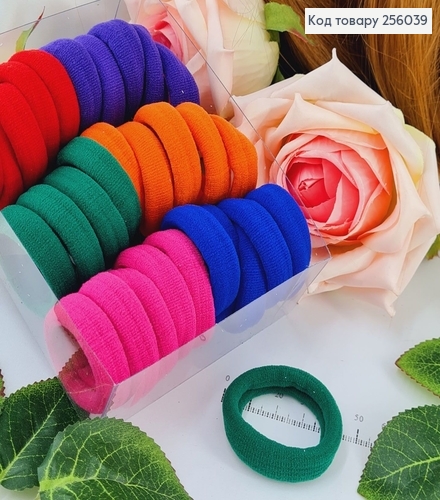 Резинка микрофибра Яркая, 30шт/уп., Китай 256039 фото 1
