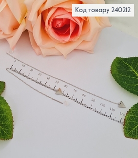 Сережки родированые протяжки с подвеской Триугольник, 9см, Stainless Steel 240212 фото