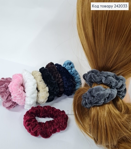 Резинка велюр  об'ємна кольорова  242033 фото 1