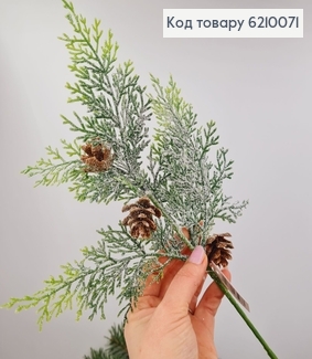 Веточка сосны с шишками металлическому стержню 25 см 621007 фото