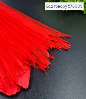 Бант-затяжка для подарунків(10шт), ЧЕРВОНОГО кольору, шир. 5см, в складеному вигляді 16см. 576009 фото