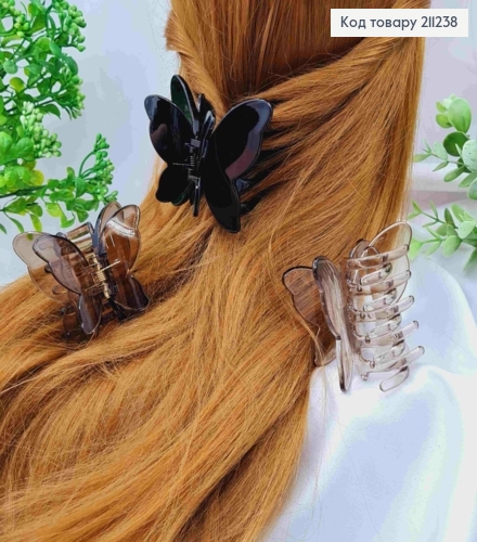 Краб пластик глянцевый "Бабочка" с двойными крыльями, 6*5см, Цвета в ассортименте 211238 фото 1