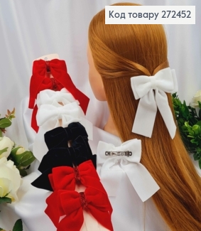 Набор заколок (10шт) БАНТИК велюр 4см, размер 11*8см, в ассортименте, УКРАИНА 272452 фото