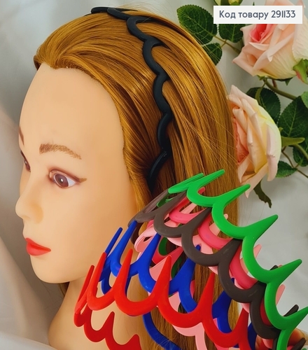 Обруч Гребень матовый в асорт. 291133 фото 1