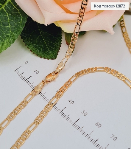 Цепочка 3,5мм, длина 60см, плетение картье, Xuping 18K 121172 фото 1