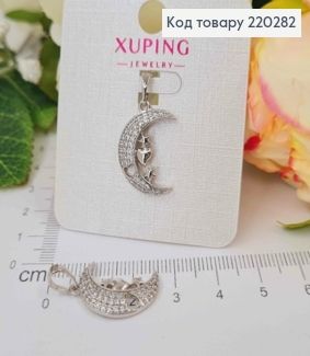 Кулон родований, "Місячна Ніч" з камінцями, 1,7см, Xuping  220282 фото