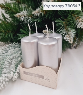 Набор свечей СЕРЕБРЯНЫХ  BISPOL 4 шт, 40/80мм, 9 год. горения 321034-3 фото