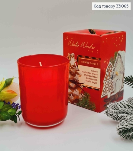 Аромасвічка стакан Winter Wonder (Chrismas aroma of gingerbread cookies with vanilla sugar),150г 331065 фото 1