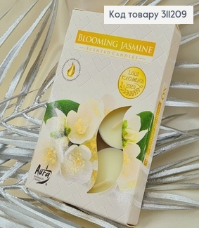 Аромасвічка таблетка BISPOL Квітучий жасмин  6 шт/ 4 годин, 15-169 330047 фото