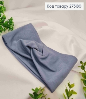 Пов'язка чалма, трикотажна, якісна, СІРОГО кольору, діаметр 44см, ширина 11см, ручна робота, Україна 275180 фото