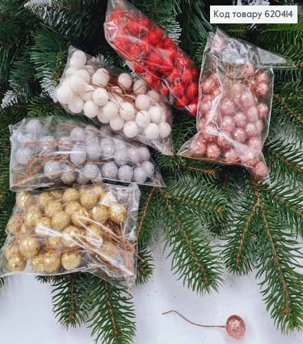 Шарик (Горошина), 50шт (1,3см) на металическом стержне в асорт. 620414 фото 1