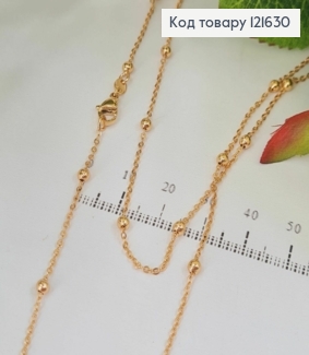 Цепочка Якорное витое плетение с шариками, длина 50см, Xuping 18К 121630 фото