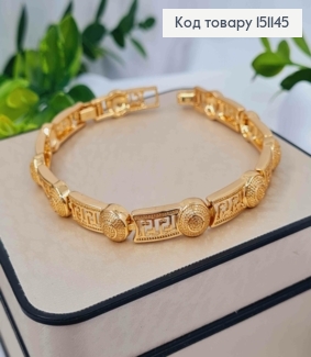 Браслет плетения пластинками ВЕРСАЧЕ, дл. 17+2см, Xuping 18K 151145 фото