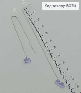 Серьги  протяжки   с камнями   Swarovski  медицинское золото Xuping 180214 фото