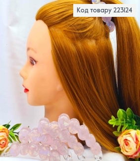 Заколка банан (акрил), прикрашена Стразами, 10см, Перламутрово-Фіолетового кольору 223124 фото