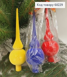 Верхушка на елку Бархат + блеск в асс. 25 см, Украина 611229 фото