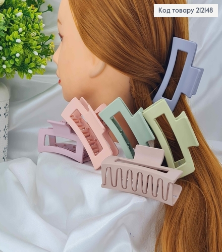 Краб пластик "Прямоугольный" 8,5см, светлые тона в ассотрименте. 212148 фото 1