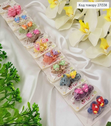 Набір дитячих крабиків, з милими кольоровими ведмедиками, 20шт/уп. 271338 фото 1