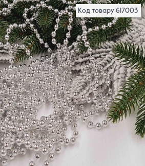 Буси 0,6см, МЕНШИЕ, цвет СЕРЕБРО, длина 9м 617003 фото