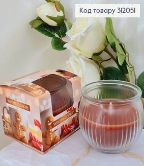 Аромасвічка стакан BISPOL  Зимове печиво 80 г/18 годин, sn 69 - 88 312051 фото