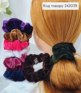 Резинка велюр  об'ємна кольорова 50 шт 242039 фото