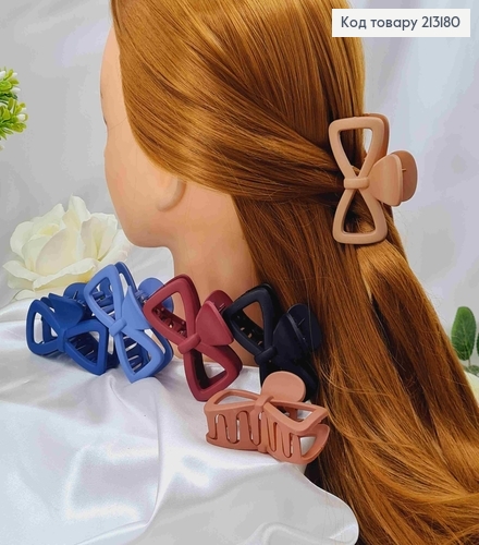 Краб каучук,7см, матовый, Бантик, цвета в ассорт. 213180 фото 1