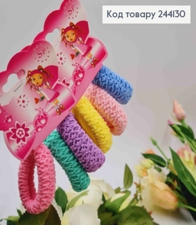 Набор объемных резинок 6см, Микрофибра в ярких цветах, 3шт/уп 244130 фото