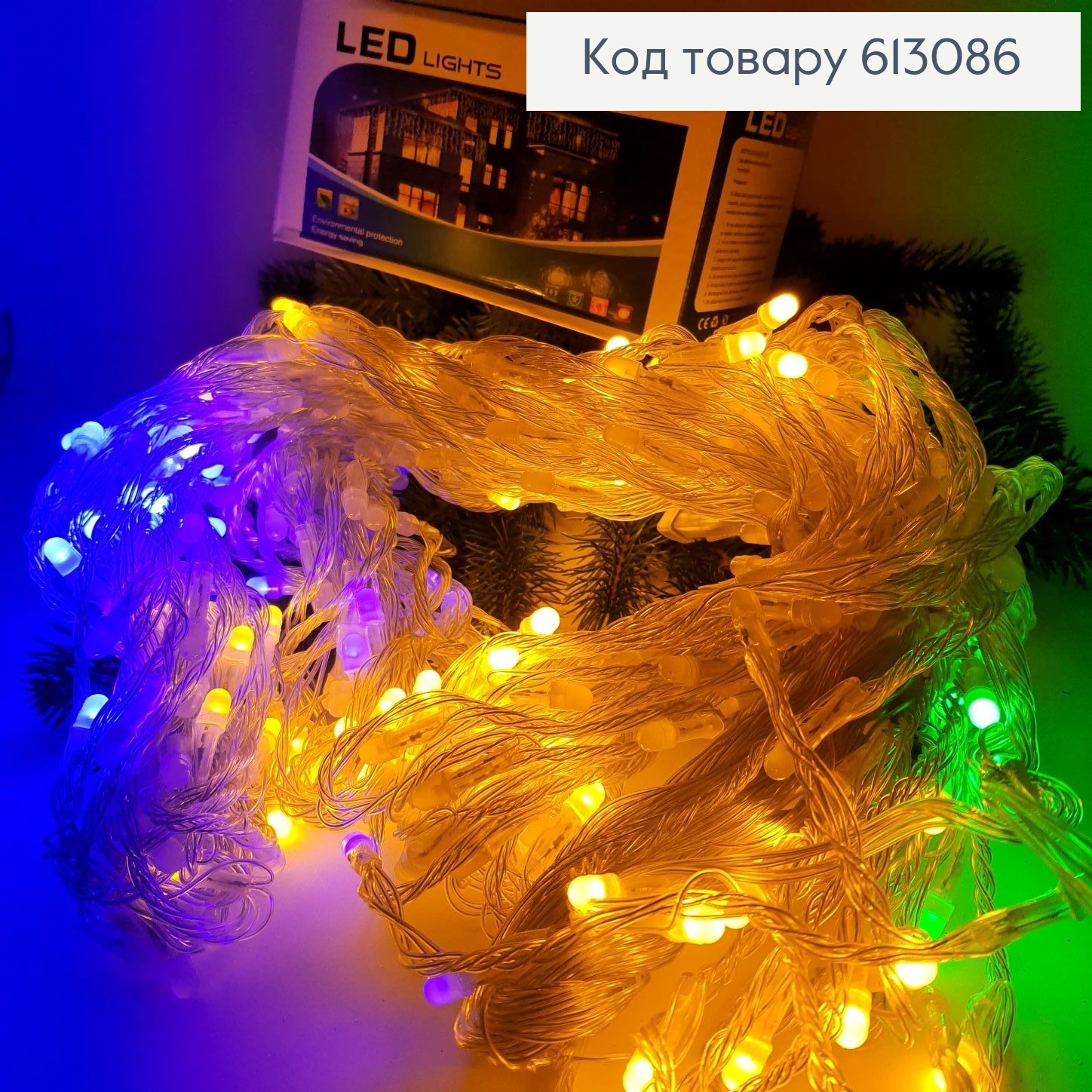 Гирлянда Водопад белая проволока 3*2,8 320 LED цветная 613086 фото 5