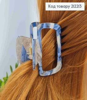 Краб пластик (акрил), прямоугольный с закругленными углами, 6,5см, серо-синего цвета. 212213 фото