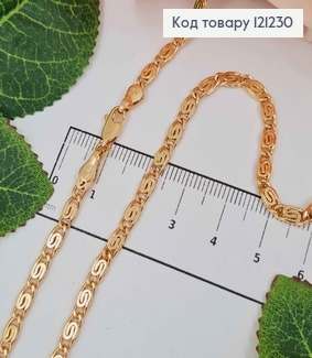 Цепочка, улиточное плетение, шир. 4мм, дл. 45см. Xuping 18K 121230 фото
