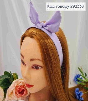 Обруч пластик в ткани "Солоха", Сиреневого цвета, 2,5см, ручная работа, Украина. 292338 фото