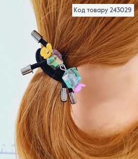 Резинка чорна подводвійна Весела 10 шт / уп ціна за уп. 243029 фото