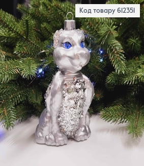 Новогодняя фигура ДРАКОН (символ года 2024) СЕРЕБРО, размер 13*7см, Украина 612351 фото