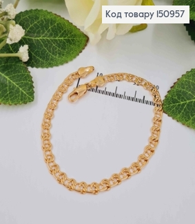 Браслет, плетение узелками, шир.0,5см, длина 20см, Xuping 18K 150957 фото