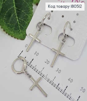 Серьги родированые кольца подвески крестики Xuping  180512 фото