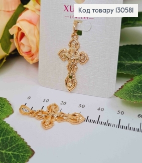 Крестик с распятием, с тонкими элементами, 3*1,7см, Xuping 18K 130581 фото