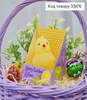 Свеча декоративная "Цыпленок", желтого цвета, 80гр/4часа, Bartek candles 331176 фото