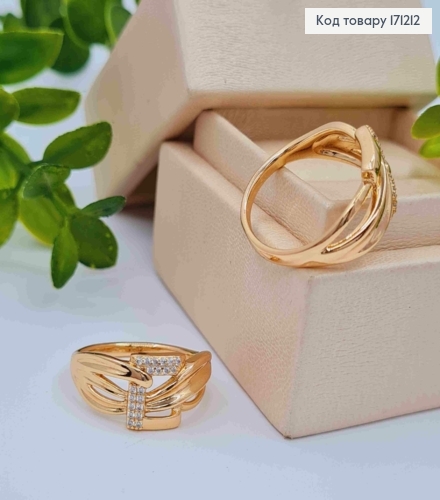 Кольцо украшено Блестящими камнями, Xuping 18К 171212 фото 1