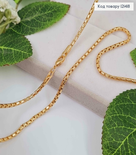 Цепочка, плетение квадратное, гладкое, ширина 2мм, длина 70см, Xuping 18К 121418 фото 1