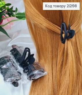 Краб каучук, матовый черный, петелька, 4,5см. 212198 фото