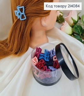 Краб пластик цветные бантик 3,5см  214084 фото