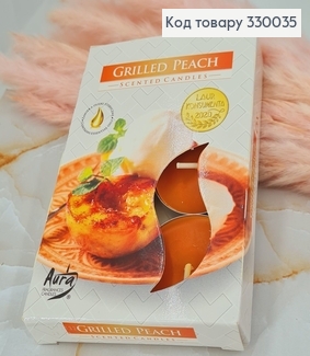 Аромасвічка таблетка BISPOL Персик на грилі  6 шт/4 годин, 15-331 330035 фото