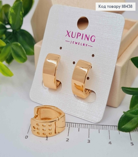 Серьги "Стрели", ширина 8мм, длина 1,7см, XUPING 18K 118438 фото 1