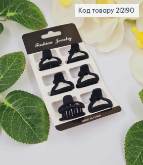 Краб пластик, глетчик, матовый, черного цвета, 2,5см. Набор 6шт. 212190 фото