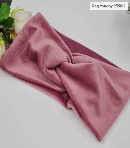 Пов'язка, м'який велюр, Світло-Сливовий, 22*11см, ручна робота, Україна 275052 фото 1