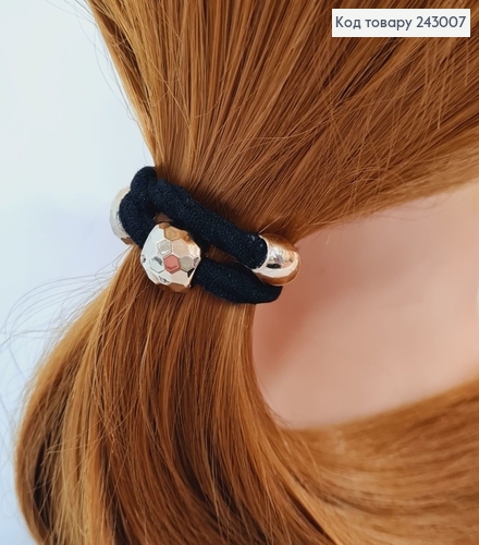 Резинка черная с золотом 10 шт / уп цена за уп. 243007 фото 2