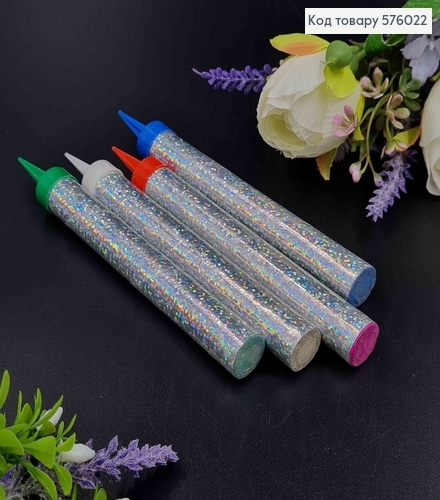 Холодний кольоровий фонтан в торт, 30 секунд (Срібло) з підставкою, 10см+3см 4шт/уп 576022 фото 1