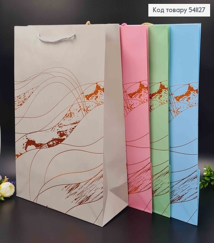 Пакет бумажный, "С блестящими разводами", 30*12*41,5см цвета в ассорт. 541127 фото 1