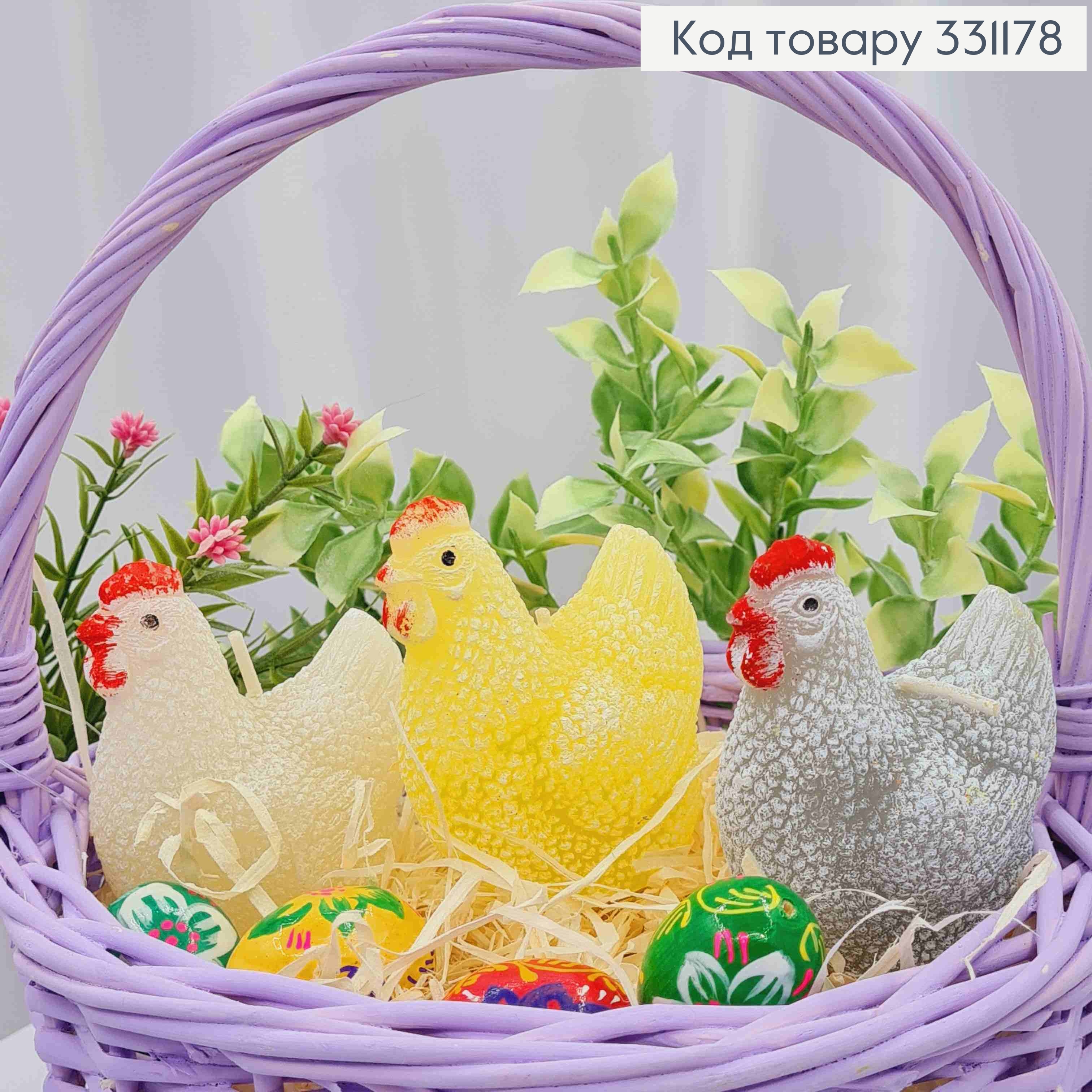 Свеча декоративная "Курочка", Цвета в ассортименте, 70 гр/3 часов, Bartek candles 331178 фото 1